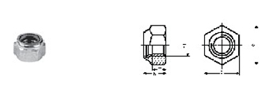 六角头薄型尼龙锁紧螺母